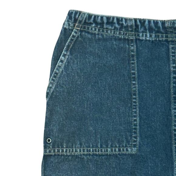 LAUREN JEANS CO. Ralph Lauren Button Front Black Wash Denim Mini Skirt Sz 10P - Picture 4 of 11